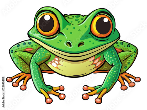 frog black outline, vector illustration, white background