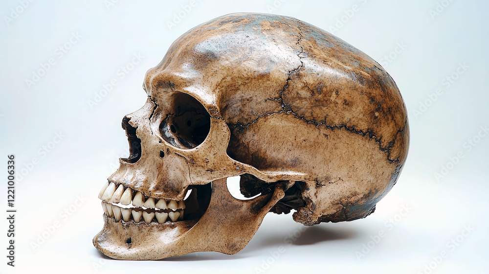 Detailed Human Skull: Anatomy, Bone Structure, and Texture Detailed Human Skull: Anatomy, Bone Structure, and Texture