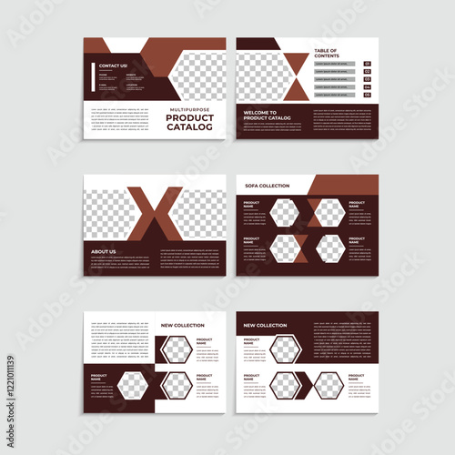 Stylish and Professional 12-Page Product Catalog Template Design