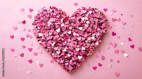 Soft Pink Heart-Shaped Paper for Romantic Occasions