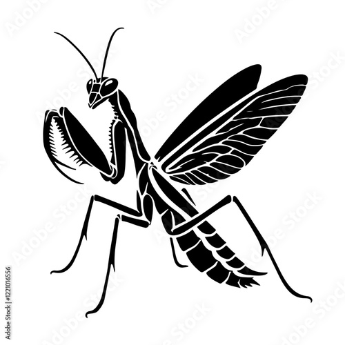 illustration of a praying mantis 