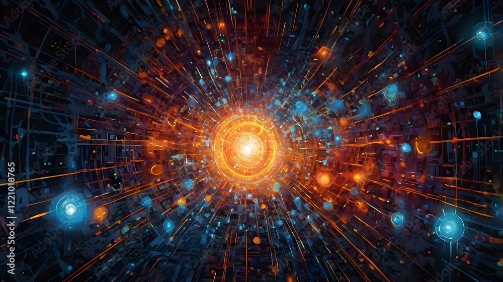 Obraz premium energy of realms, ai generated