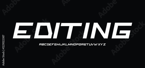Editing, Sports minimal tech font letter set. Luxury vector typeface for company. Modern gaming fonts logo design