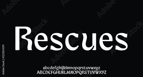 Rescues, Sports minimal tech font letter set. Luxury vector typeface for company. Modern gaming fonts logo design
