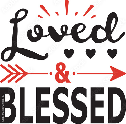loved & blessed SVG