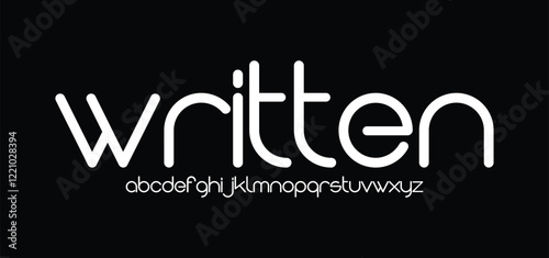 Written, Sports minimal tech font letter set. Luxury vector typeface for company. Modern gaming fonts logo design