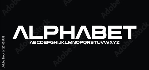 Sports minimal tech font letter set. Luxury vector typeface for company. Modern gaming fonts logo design