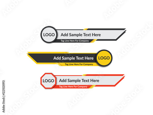 Vector lower third design template