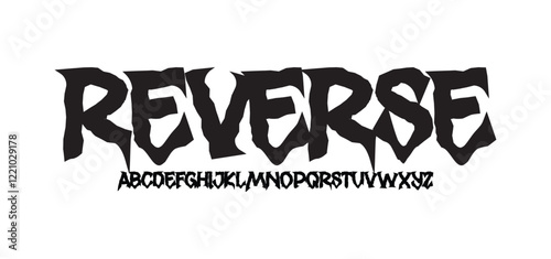 Reverse, Sports minimal tech font letter set. Luxury vector typeface for company. Modern gaming fonts logo design