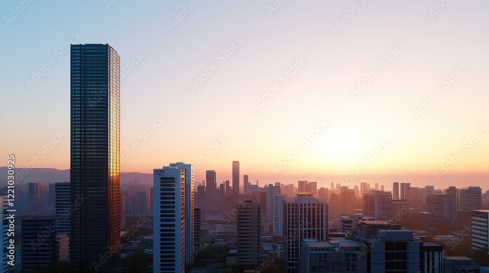 Fototapeta premium City Sunrise Skyline