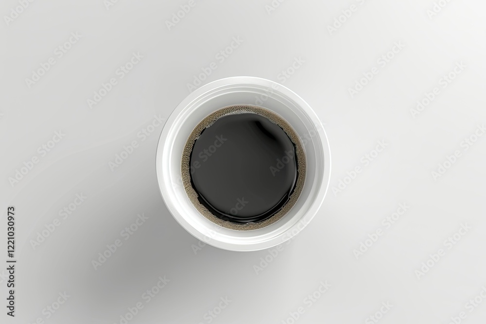 Premium Quality Picture of 3D Rendered Plastic Coffee Cup Mockup Design Top View Premium Quality Picture of 3D Rendered Plastic Coffee Cup Mockup Design Top View