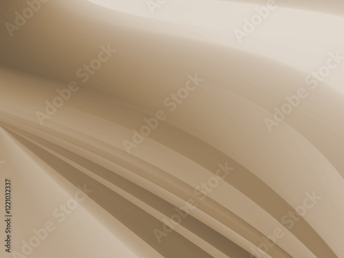 Clean fashion soft sepia brown color fabric textile woven beautiful abstract smooth curve shape decorative background