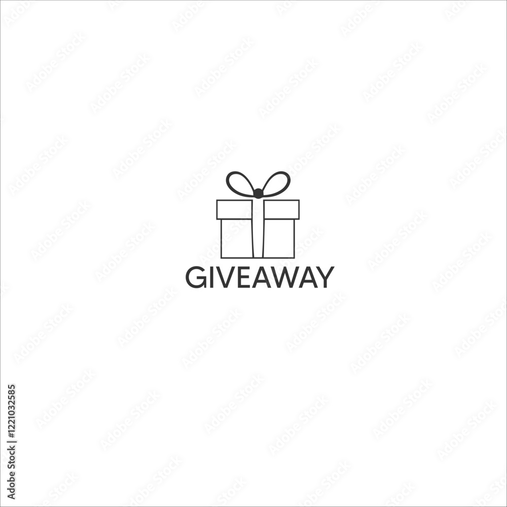 Silhouette of a gift box, symbolizing a giveaway or promotion, Silhouette of a gift box, symbolizing a giveaway or promotion,