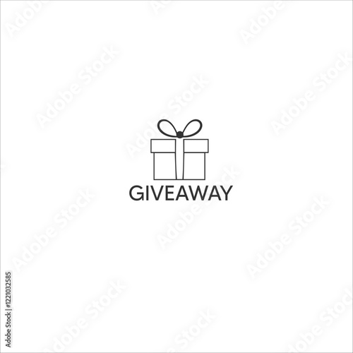 Silhouette of a gift box, symbolizing a giveaway or promotion, 
