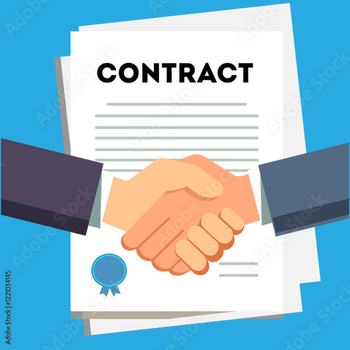 Business meeting contract or study vector