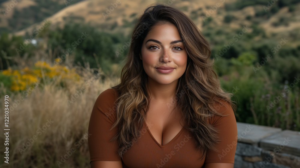 Realistic Portrait of a Confident Woman in Wellness Scene Realistic Portrait of a Confident Woman in Wellness Scene