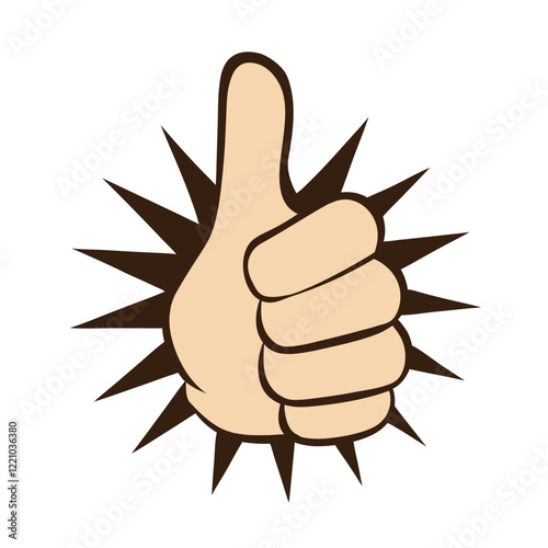 Premium Thumbs-Up Gesture Vector Design