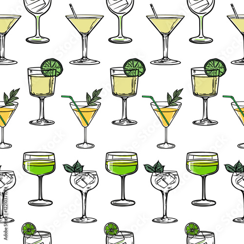 Detailed Cocktail Vector Art Collection for Creative and Professional Use