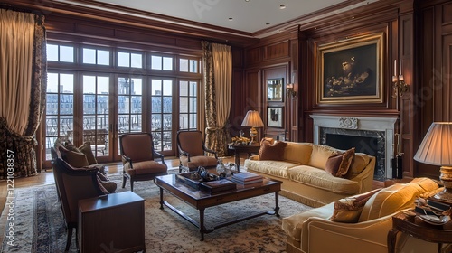A cohesive living room design where all elements, from the furniture style to the color palette, work together seamlessly to create an aesthetically pleasing and harmonious space