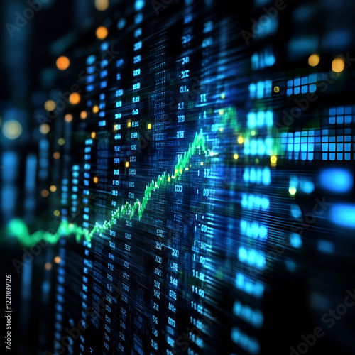 Wallpaper Mural "Dynamic Stock Market Graph with Data Analysis in Blue Light"






 Torontodigital.ca