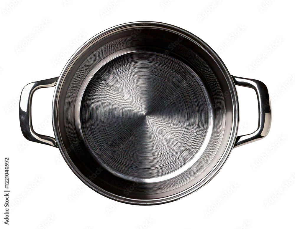 stainless steel cooking pot isolated