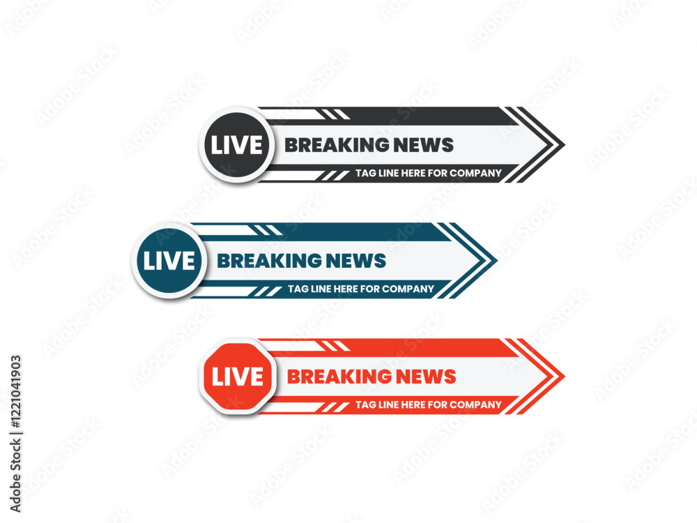 Vector lower third design template Vector lower third design template