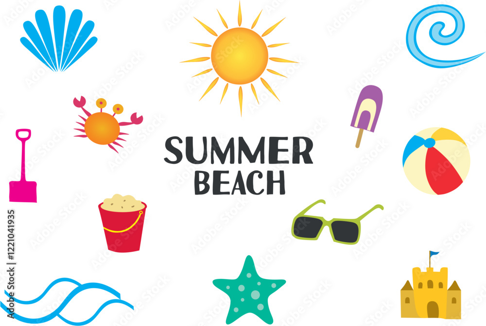 summer beach - vector graphics for your projects