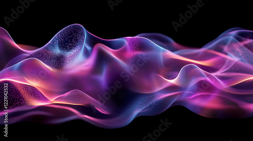 Abstract purple and pink light trails on dark background to evoke creativity