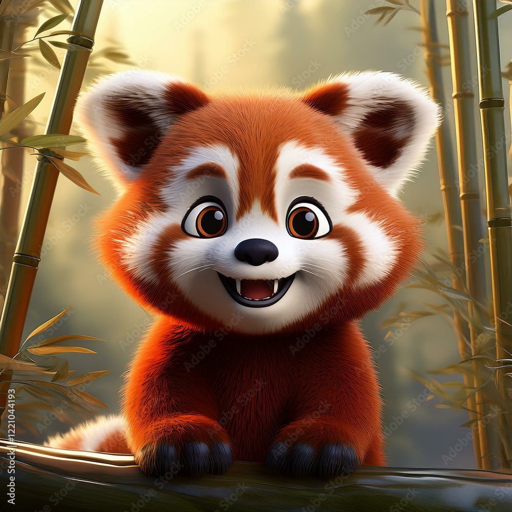 Fototapeta premium Niedlicher roter Pandabär