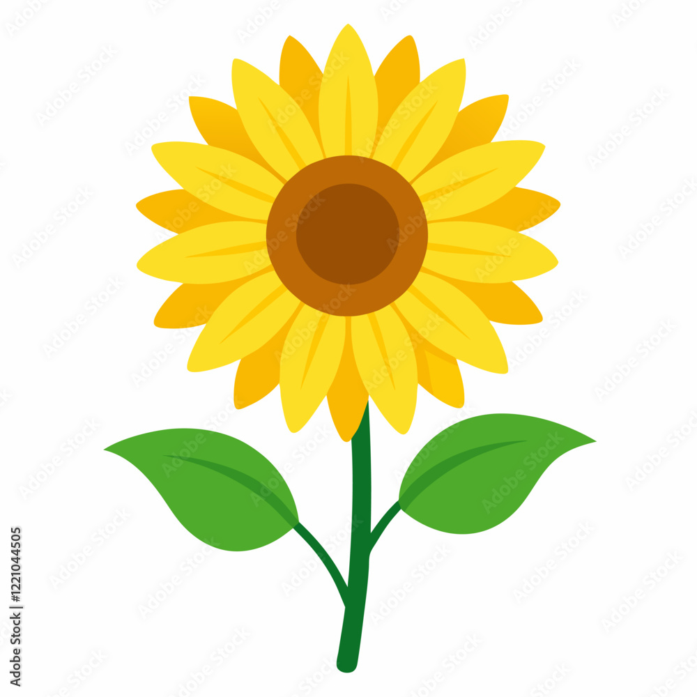 Naklejka premium Sunflower isolated on white background