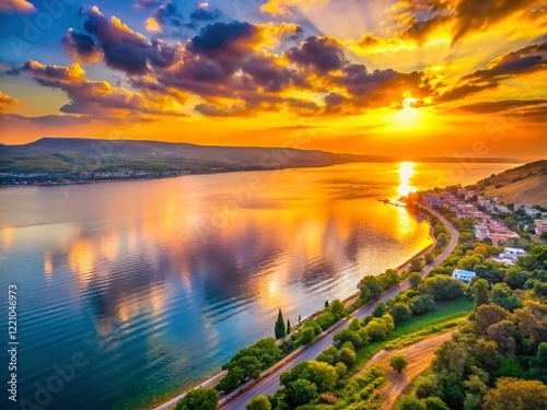 Wallpaper Mural Stunning High-Definition Sea of Galilee Landscape Photo Torontodigital.ca