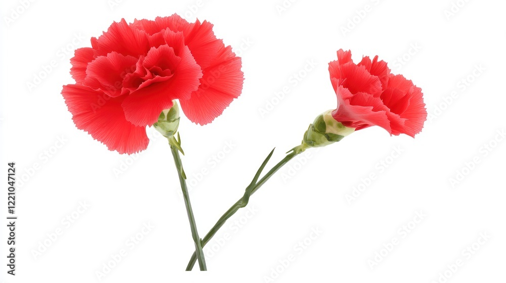Red Carnation Blooms