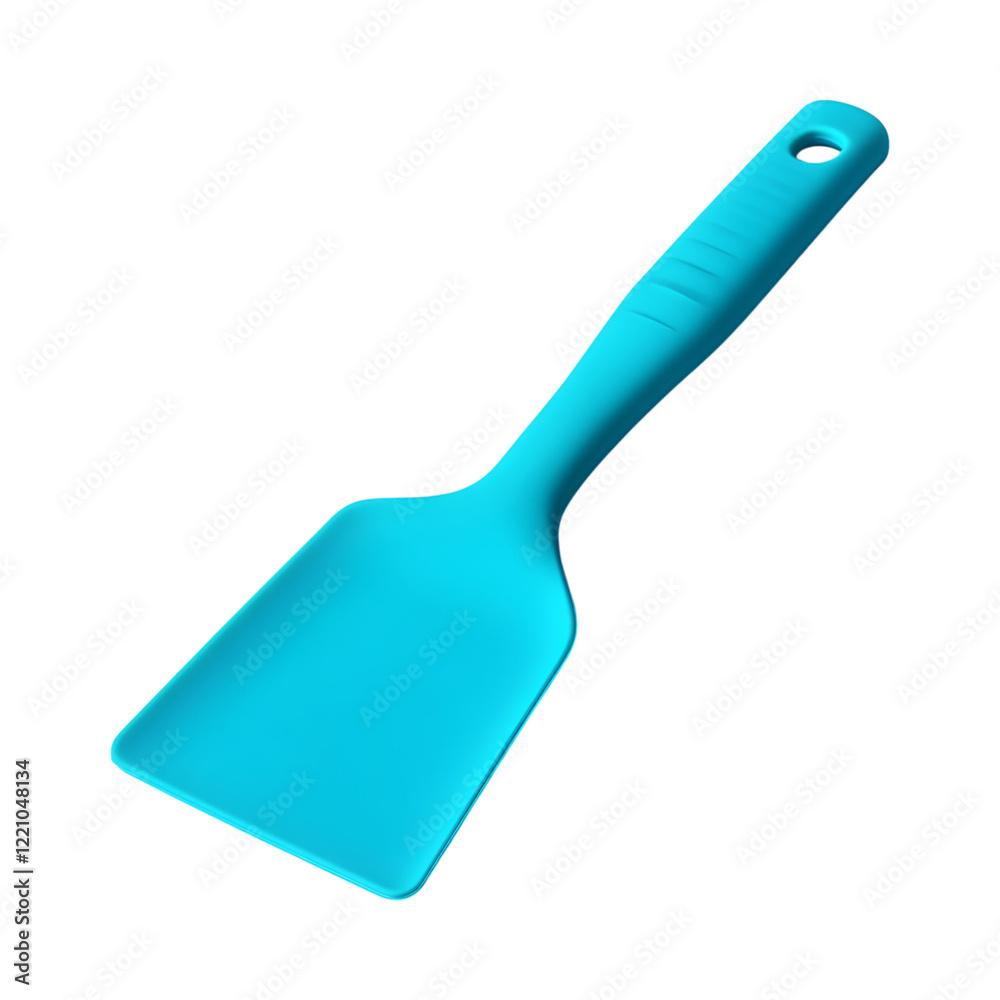 Contemporary Silicone Baking Scraper in Blue Isolated on Transparent Background Contemporary Silicone Baking Scraper in Blue Isolated on Transparent Background