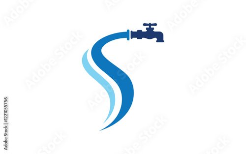 Plumbing water logo Vector icon design illustration Template
