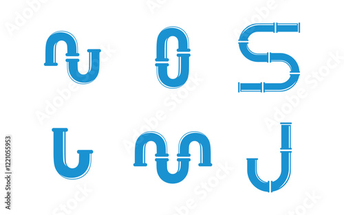 Plumbing water logo Vector icon design illustration Template

