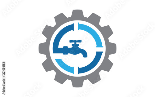 Plumbing water logo Vector icon design illustration Template
