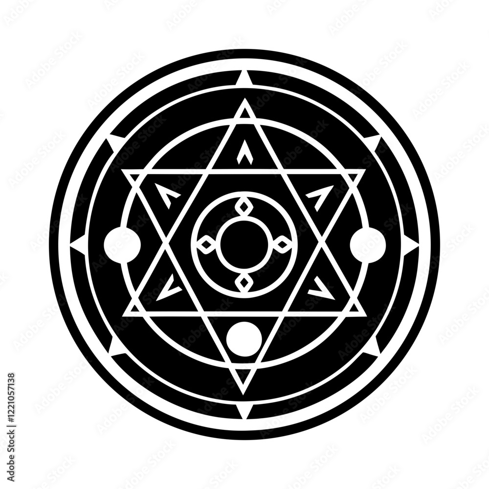 Filled style icon of transmutation circle Filled style icon of transmutation circle