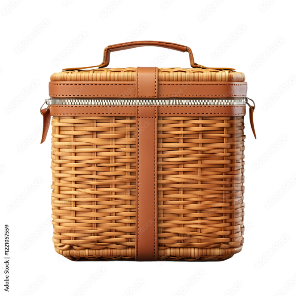 custom made wallpaper toronto digital"Compact Wicker Basket with Leather Handle and Zipper"

