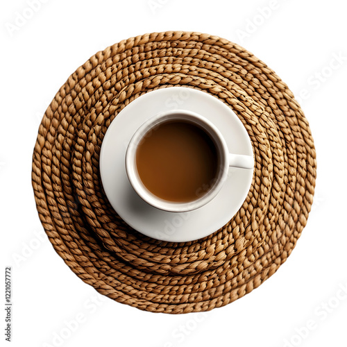 Wallpaper Mural "Coffee Cup on Handwoven Wicker Placemat"

 Torontodigital.ca