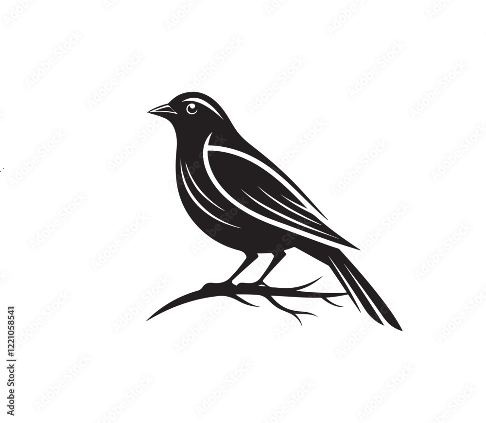 Fototapeta premium bird logo silhouette vector line art logo design