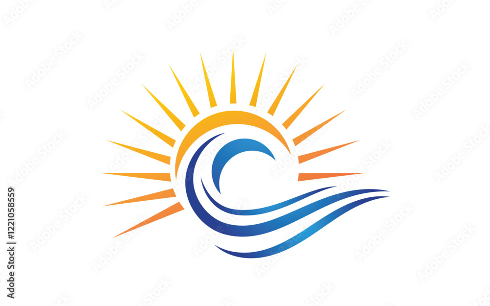 Sun shine illustration Icon Logo Template design Sun shine illustration Icon Logo Template design