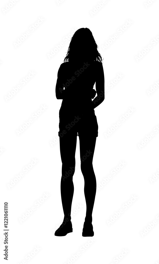 silhouette of young beautiful woman - vector illustration silhouette of young beautiful woman - vector illustration