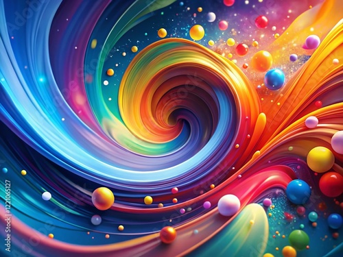 Vibrant Animated Background: Abstract Colorful Design with Copy Space