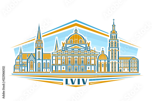 Vector illustration of Lviv