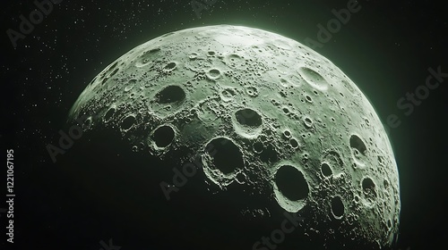 Moon's surface, craters, space, cosmic background, science fiction backdrop