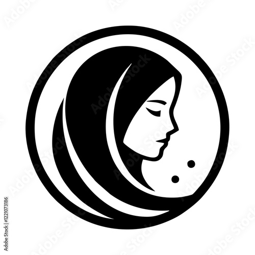 hijab icon simple vector logo