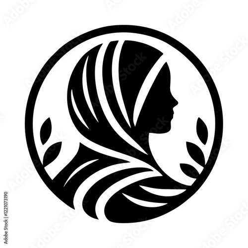 hijab icon simple vector logo