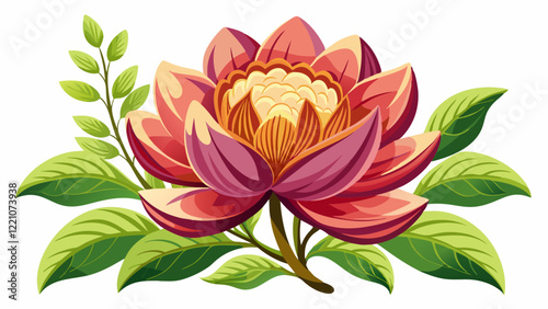 Fabaceae flower in Spring on isolate white background