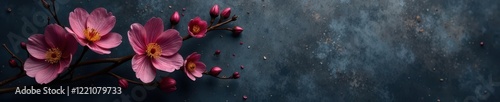 Subtle charcoal blossoms on deep grey backdrop, velvety finish, aesthetic, luxury, sophisticated