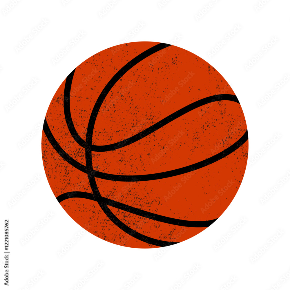 Fototapeta premium Basketball ball. Sport equipment. Vector illustration.